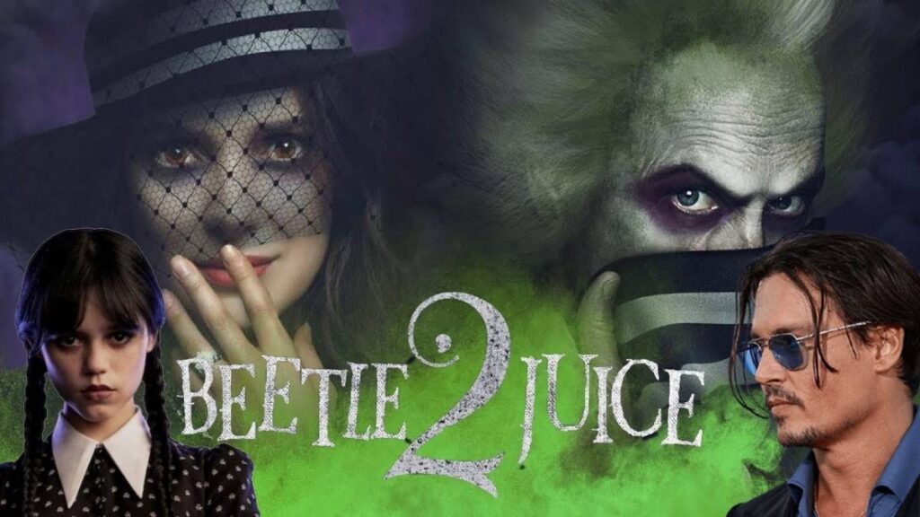 Jenna Ortega and Johnny Depp in Beetlejuice 2