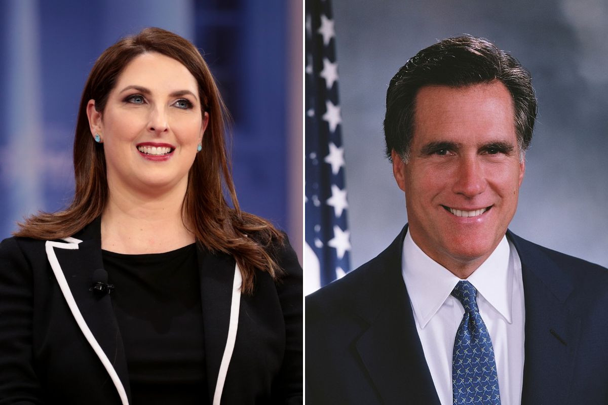 Ronna McDaniel and Mitt Romney